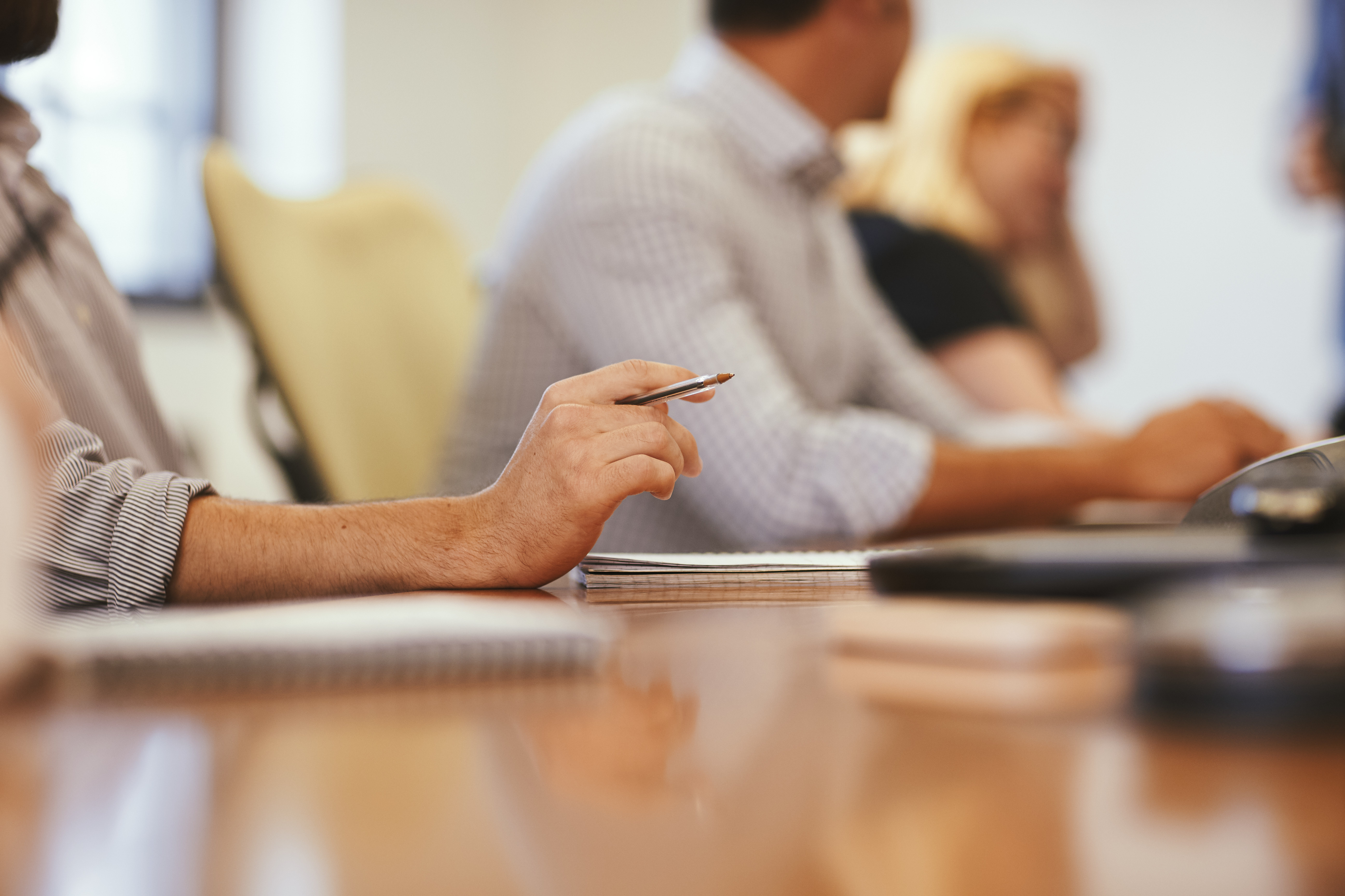 A meeting room scene